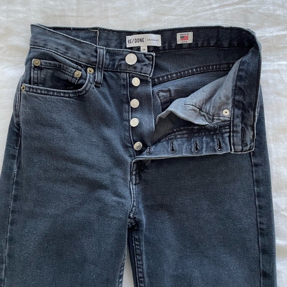 RE/DONE Originals High Rise Ankle Crop with Stretch Jeans - Picture 4 of 9